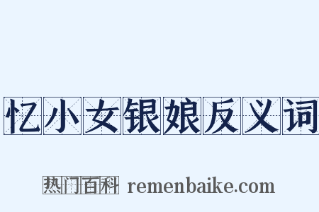 忆小女银娘反义词是什么意思的图片